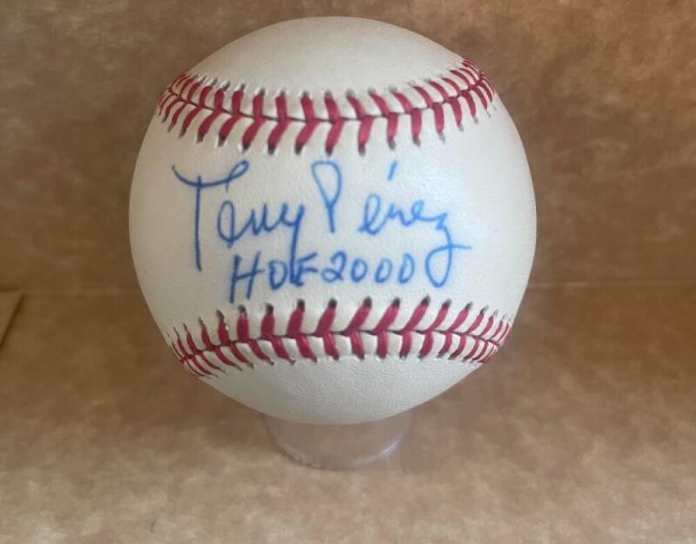 TONY PEREZ HOF 2000 REDS  SIGNED AUTO M.L. BASEBALL BECKETT AUTH