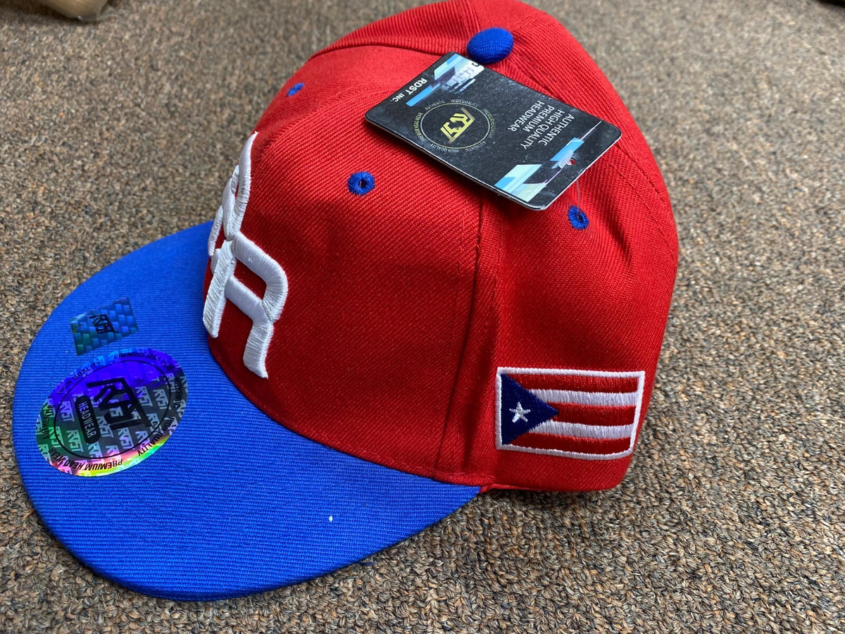 WBC WORLD BASEBALL CLASSICS PUERTO RICO RED BLUE SNAPBACK HAT ADULT SIZE L@@K