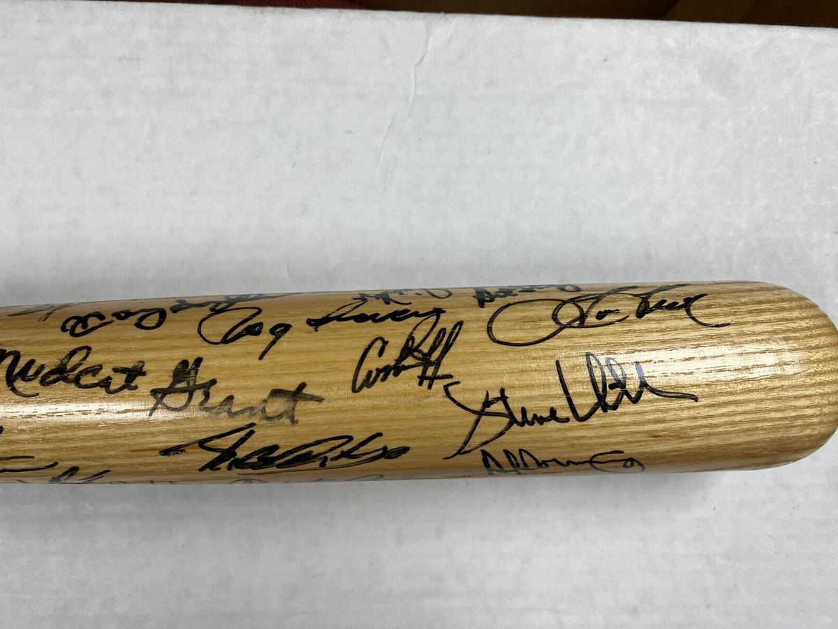 MLB LEGENDS SIGNED JOE DIMAGGIO CHILDRENS HOSPITAL BAT W/COA AL DOWNING +++ A