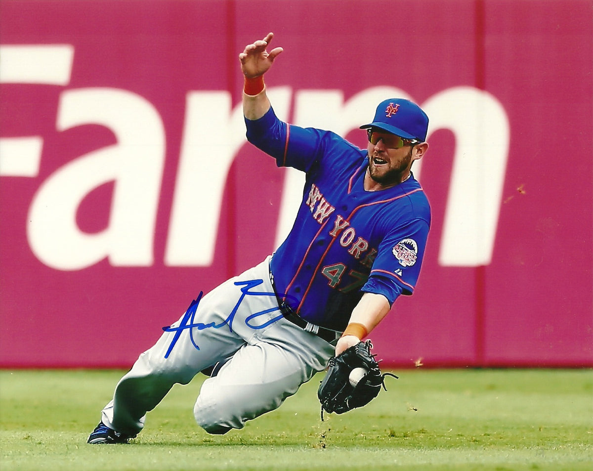 ANDREW BROWN NEW YORK METS SIGNED AUTOGRAPHED 8x10 PHOTO W/COA WITH THE CATCH
