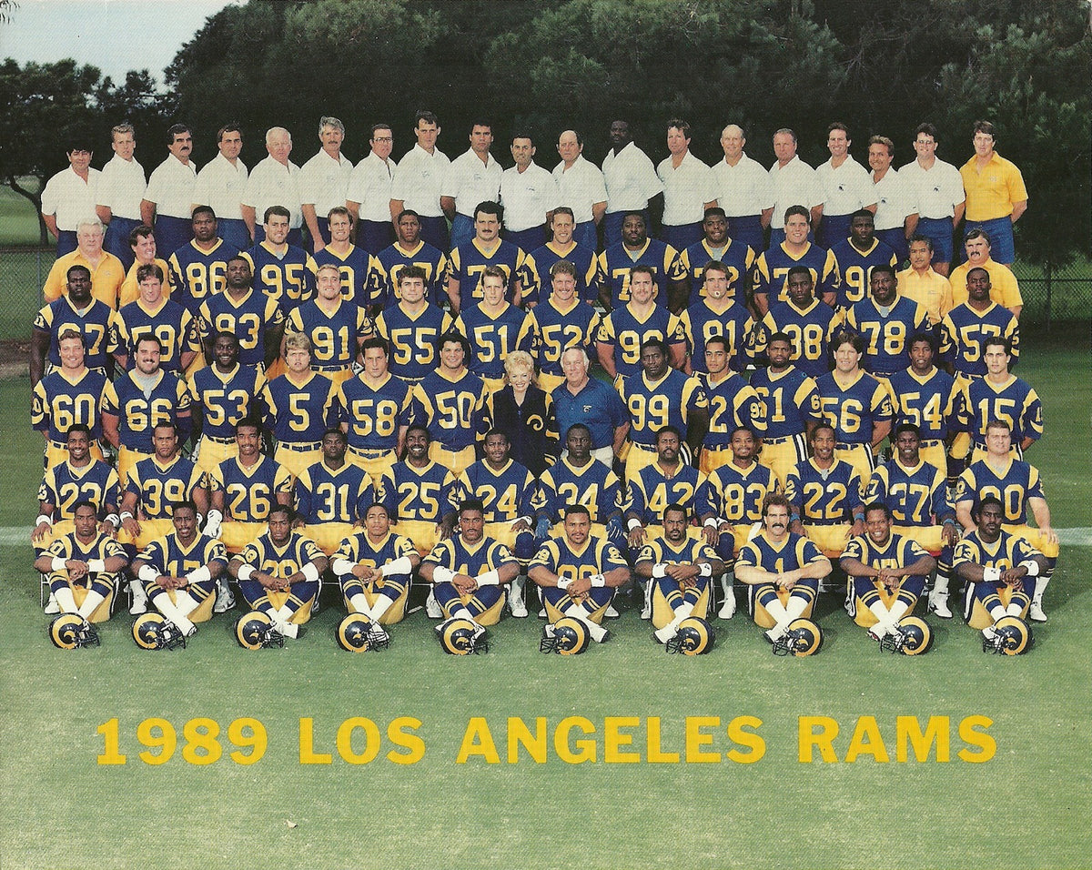 1989 LOS ANGELES RAMS UNSIGNED TEAM 8x10 PHOTO