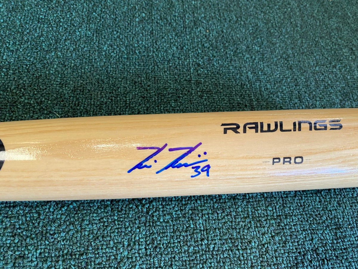 KEVIN KIERMAIER RAYS/DODGERS SIGNED AUTOGRAPHED RAWLINGS PRO BAT JSA AUTH