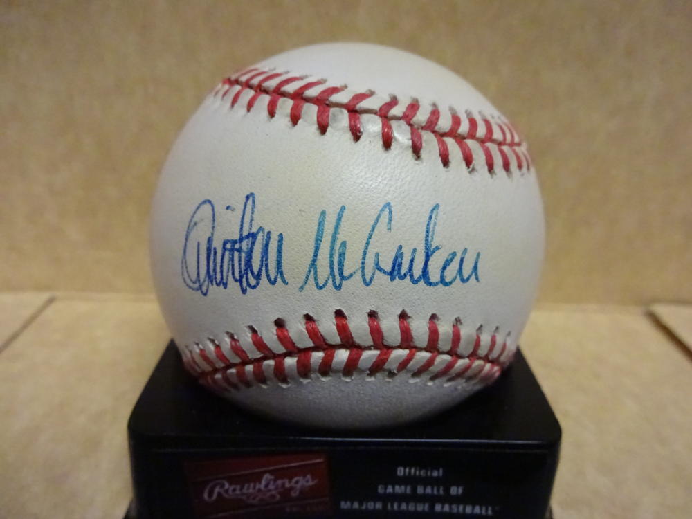 QUINTON MCCRACKEN MARINERS/TWINS/RAYS A.L. SIGNED A.L. BASEBALL W/COA