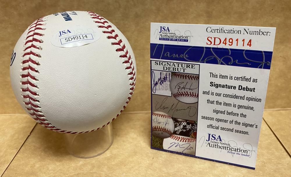 MASON DENABURG WASHINGTON NATIONALS ROOKIE YEAR SIGNED M.L. BASEBALL JSA SD49114