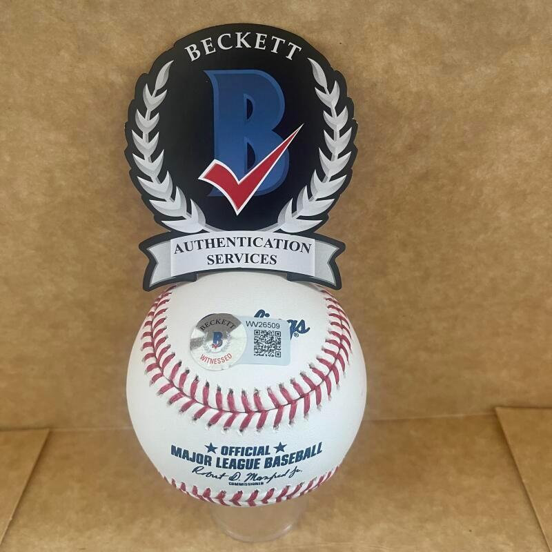 EMERSON HANCOCK SEATTLE MARINERS SIGNED AUTO M.L. BASEBALL BECKETT AUTHENTICATED