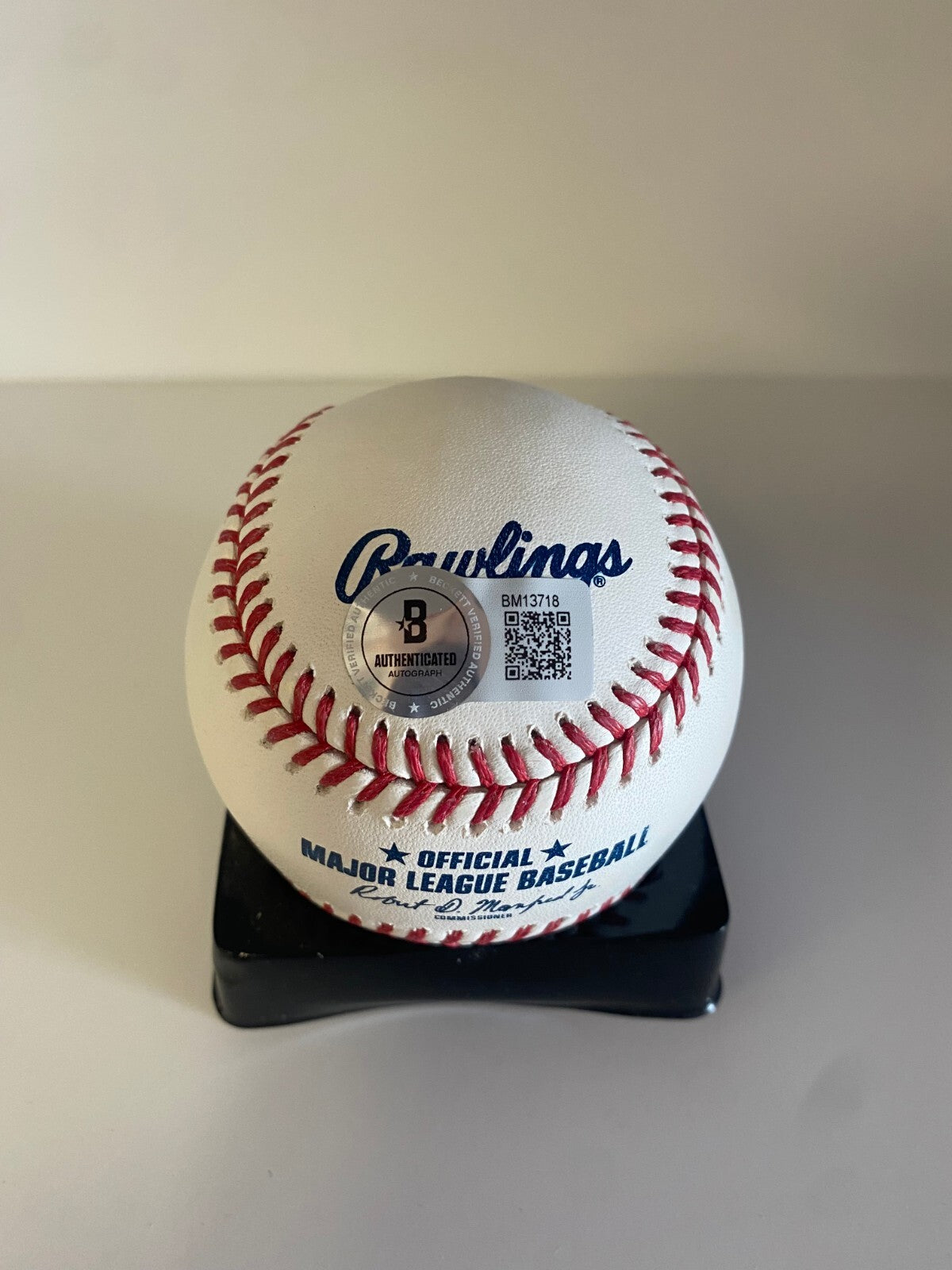 RONNY MAURICIO NEW YORK METS SIGNED AUTOGRAPHED M.L. BASEBALL BECKETT AUTH ****