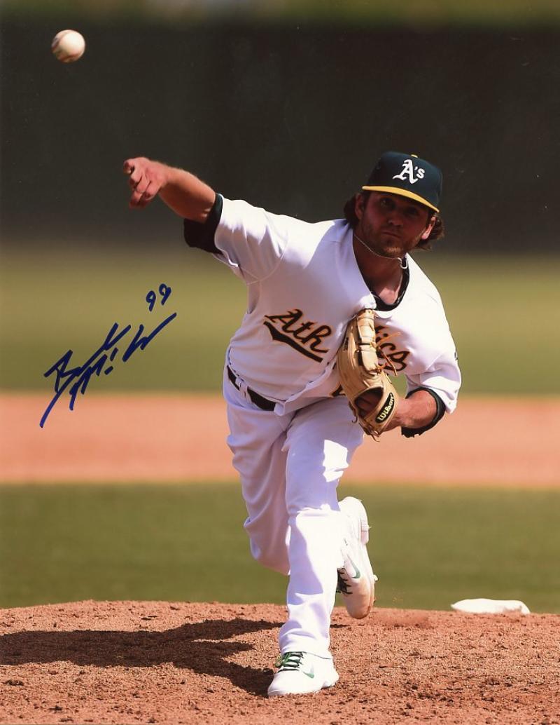 BRENDAN MCCURRY OAKLAND A'S  SIGNED 8X10 PHOTO W/COA