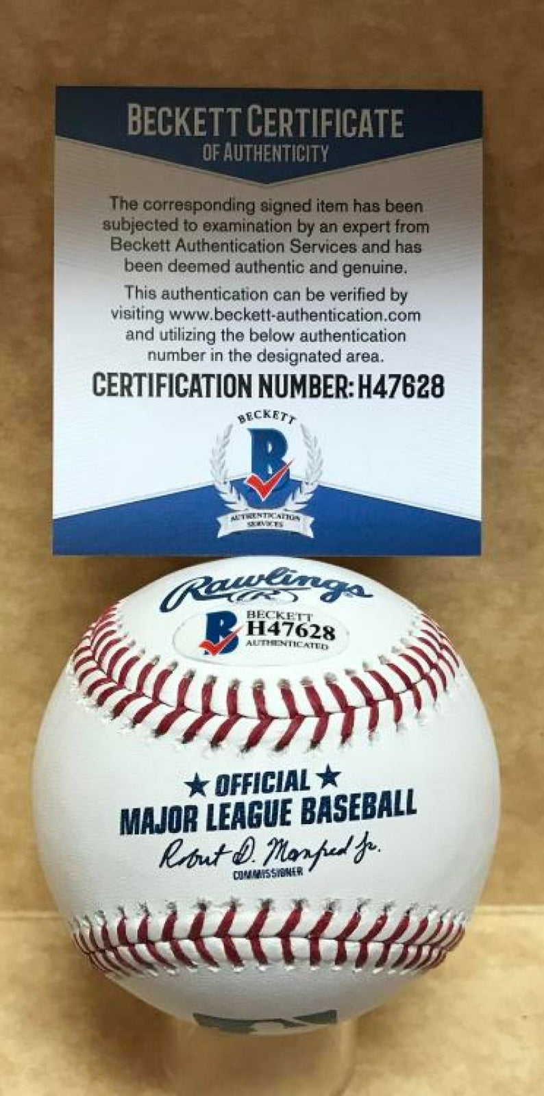 PATRICK CORBIN WASHINGTON NATIONALS SIGNED AUTO M.L. BASEBALL BECKETT H47628