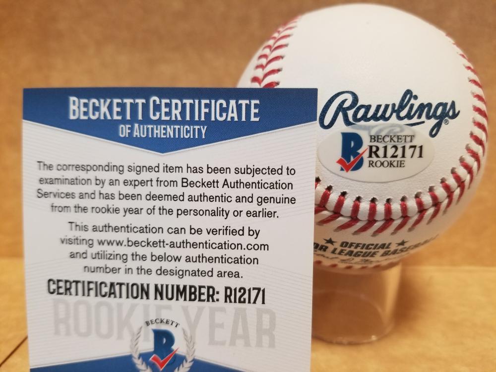 JORGE GUZMAN MIAMI MARLINS ROOKIE YEAR SIGNED AUTO M.L. BASEBALL BECKETT R12171