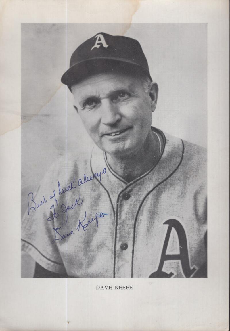 ORIGINAL PHILADELPHIA ATHLETICS JOE TIPTON SIGNED PHOTO STAINED  W/ COA
