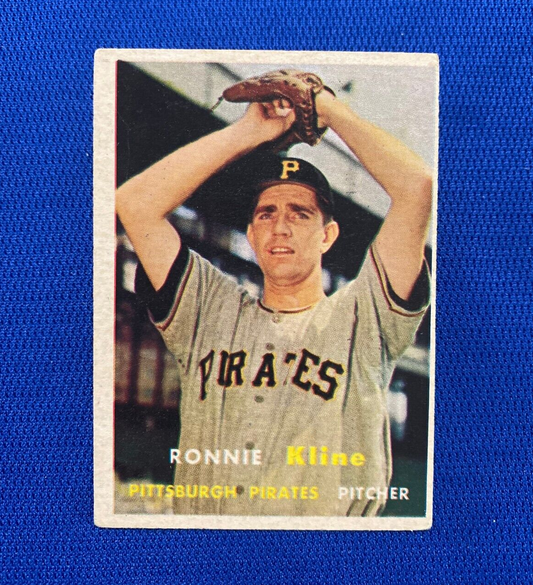 1957 TOPPS RONNIE KLINE PITTSBURGH PIRATES #256 CARD VINTAGE SET-BREAK