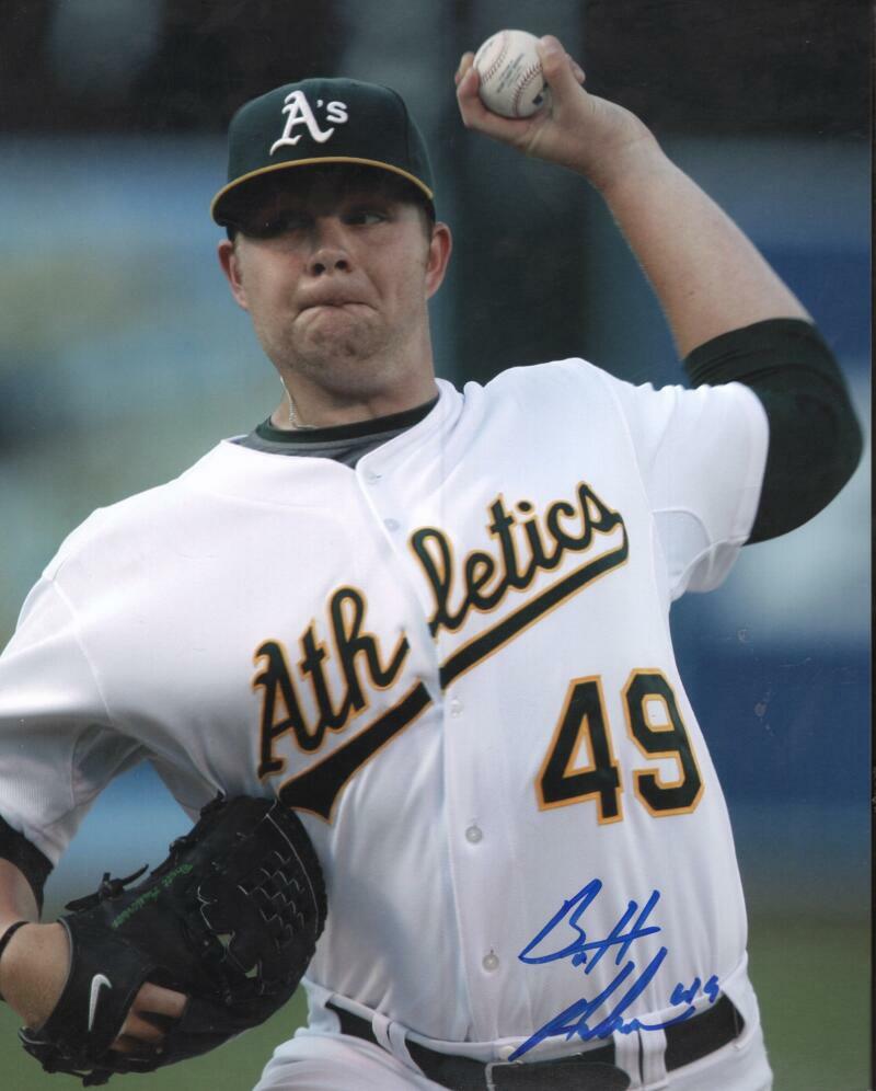 BRETT ANDERSON OAKLAND A'S  SIGNED AUTOGRAPHED 8X10 PHOTO W/ COA