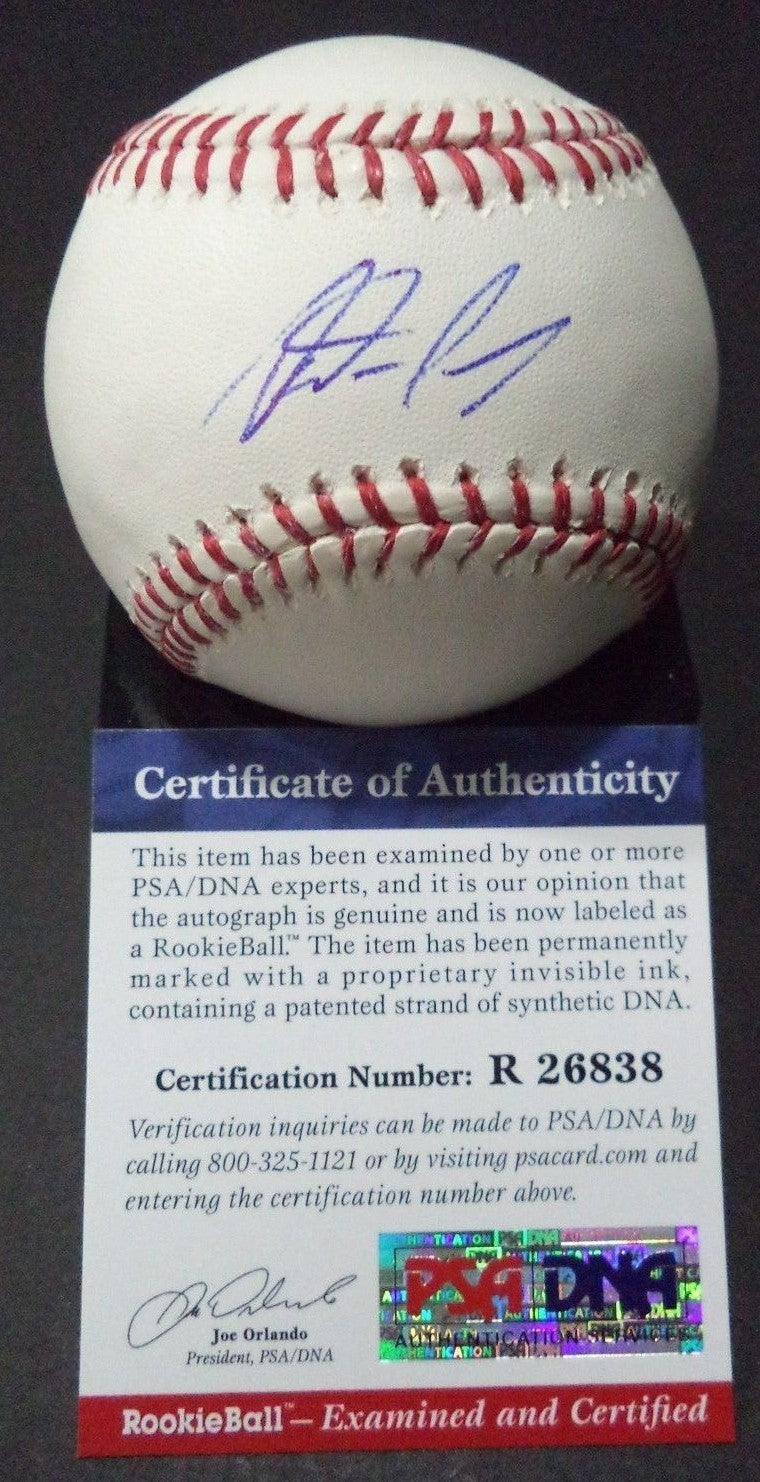 DALTON POMPEY BLUE JAYS SIGNED ROMLB BASEBALL PSA/DNA COA "ROOKIE GRAPH" #R26838