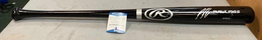 SETH BEER ARIZONA DIAMONDBACKS SIGNED AUTO RAWLINGS BLACK BAT BECKETT R31180