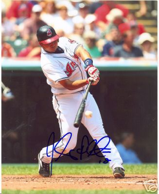 JHONNY PERALTA CLEVELAND INDIANS SIGNED 8X10 PHOTO COA