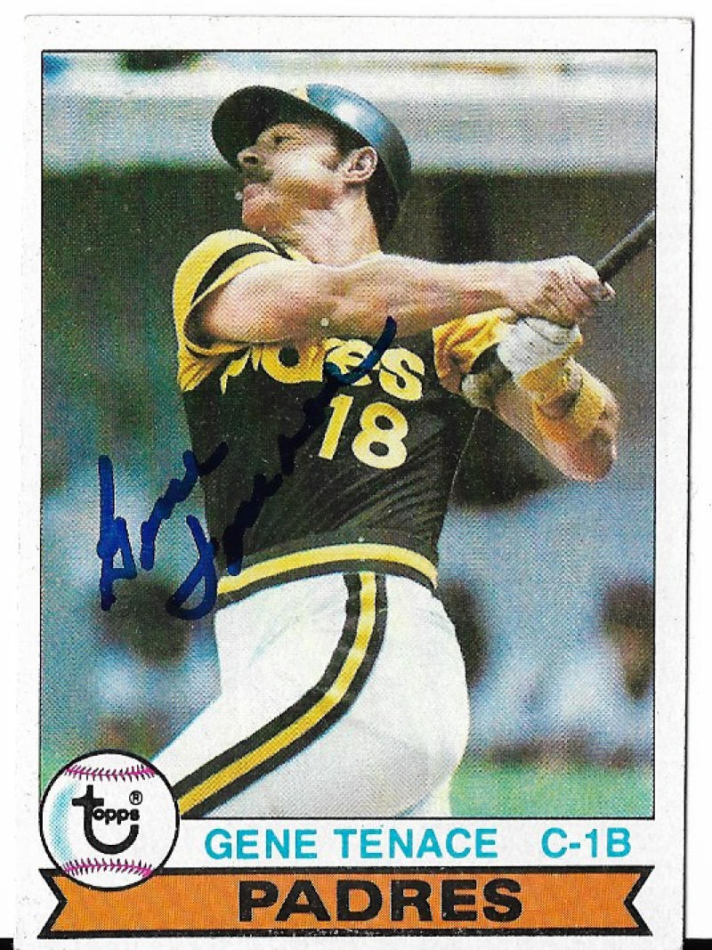 GENE TENACE SD PADRES SIGNED AUTOGRAPH 1979 TOPPS #435 CARD COA