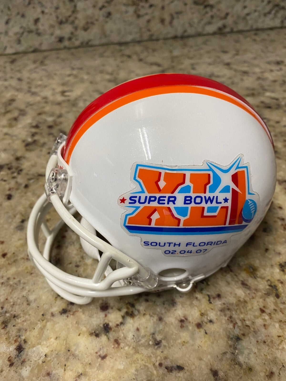 NFL SUPER BOWL XLI SOUTH FLORIDA 02 04 07 RIDDELL MINI HELMET UNSIGNED RARE