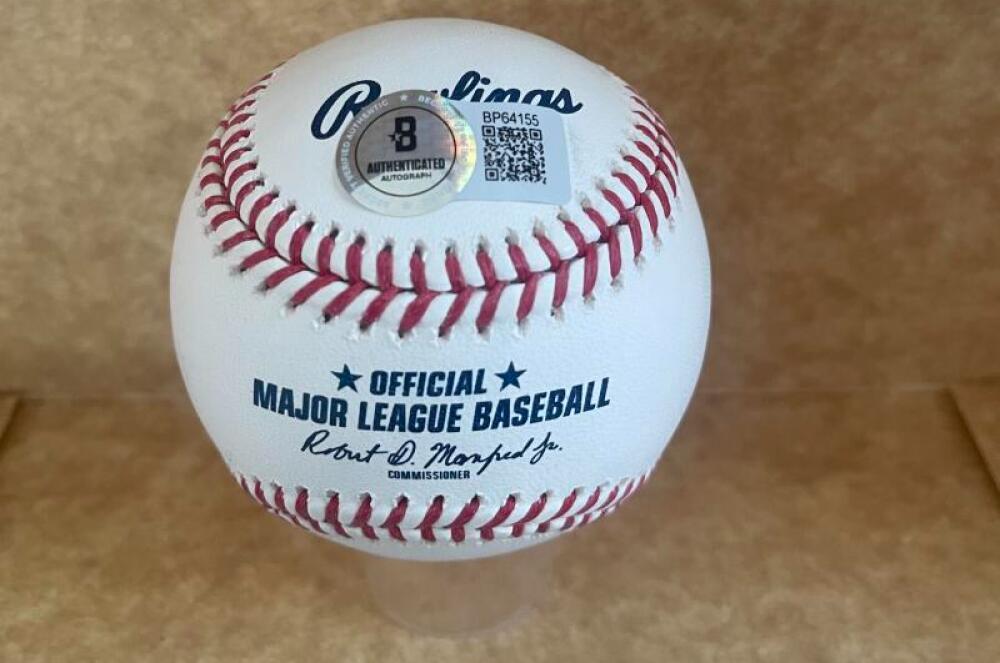 JOHAN ROJAS PHILLIES "SWEET SPOT" SIGNED AUTOGRAPHED M.L. BASEBALL BECKETT AUTH