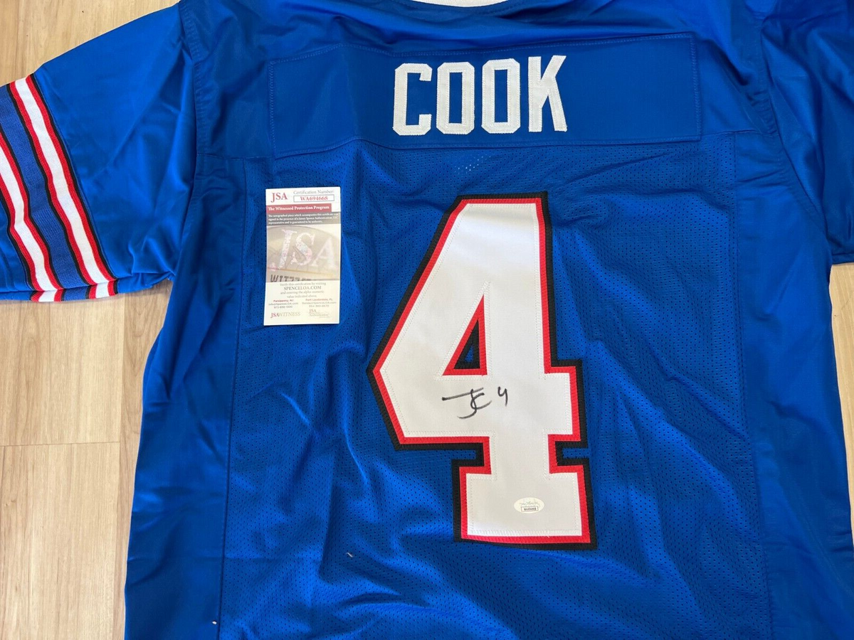 JAMES COOK BUFFALO BILLS SIGNED AUTOGRAPHED CUSTOM JERSEY SZ XL JSA COA