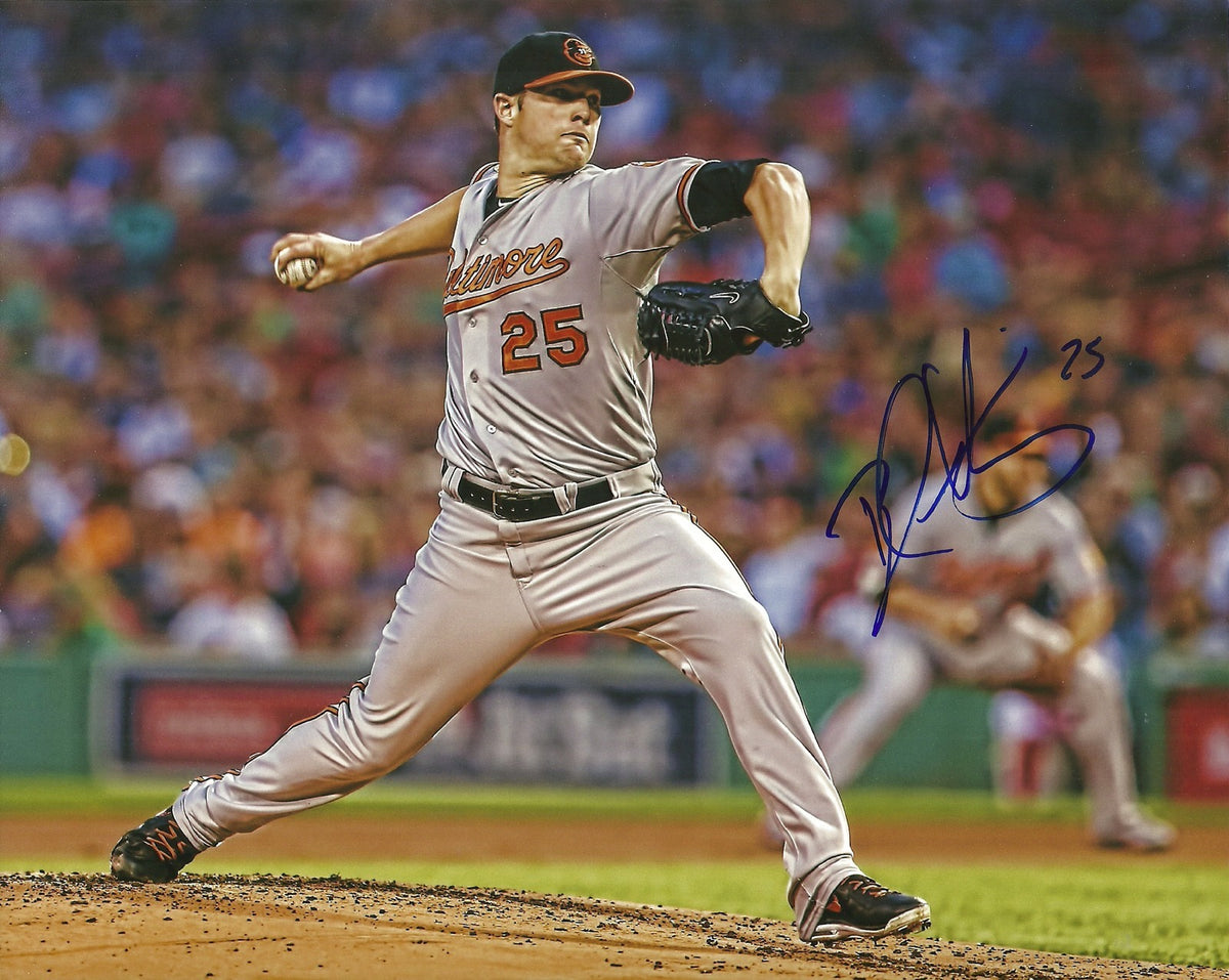 BUD NORRIS BALTIMORE ORIOLES SIGNED AUTOGRAPHED 8x10 PHOTO W/COA ACTION