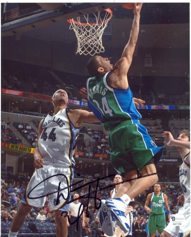 DEVIN HARRIS DALLAS MAVERICKS SIGNED 8X10 PHOTO GLOBAL
