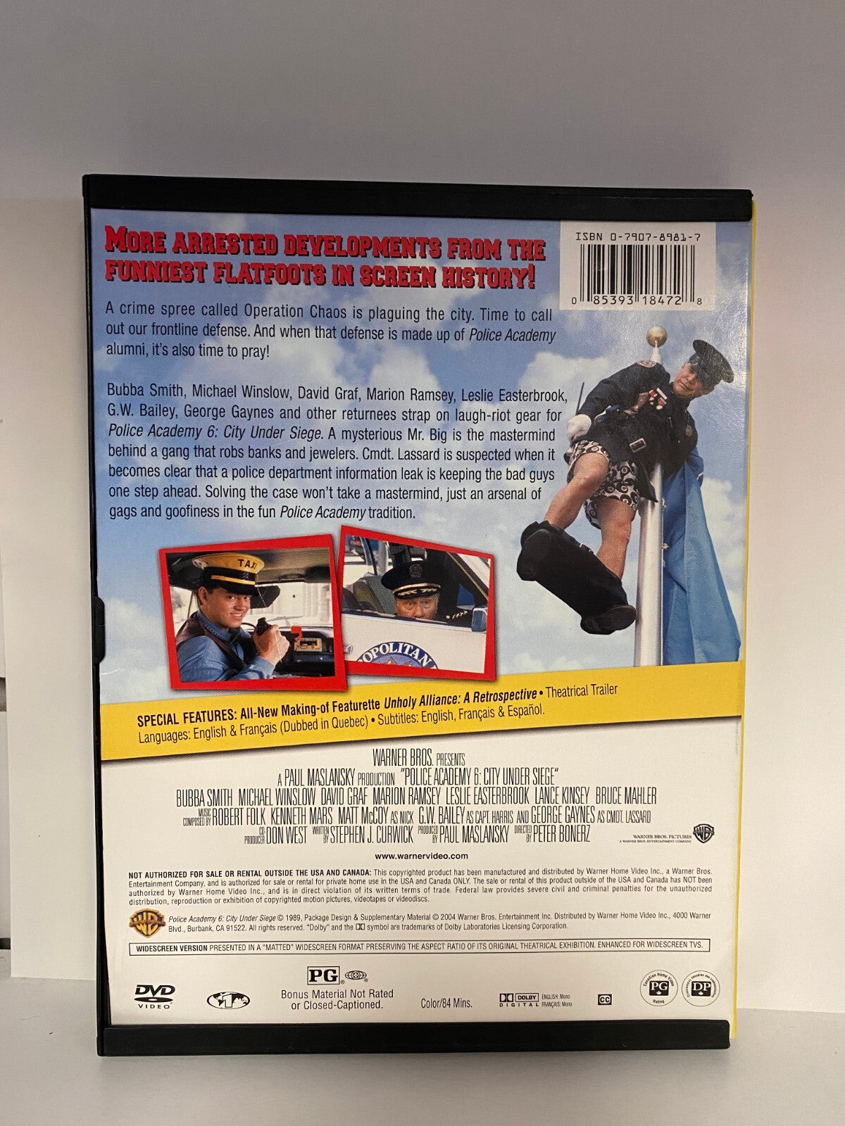 MICHAEL WINSLOW POLICE ACADEMY 6 SIGNED AUTOGRAPHED DVD COVER W/COA