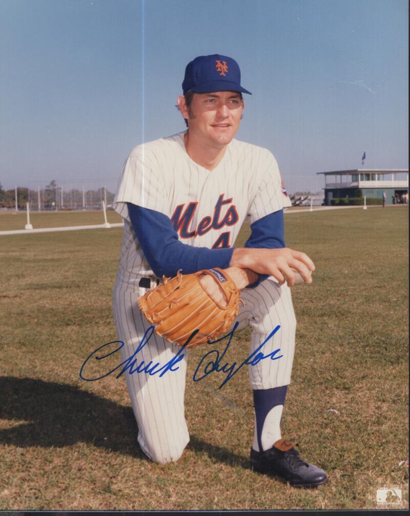 CHUCK TAYLOR  METS SIGNED AUTOGRAPHED 8X10 PHOTO W/ COA