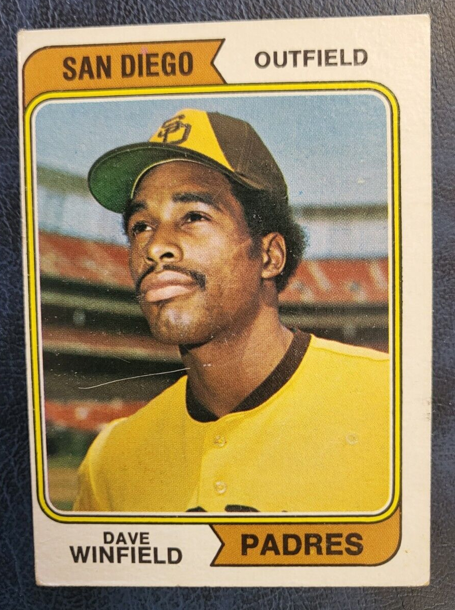 1974 TOPPS DAVE WINFIELD SD PADRES ROOKIE RC BASEBALL CARD #456 VINTAGE