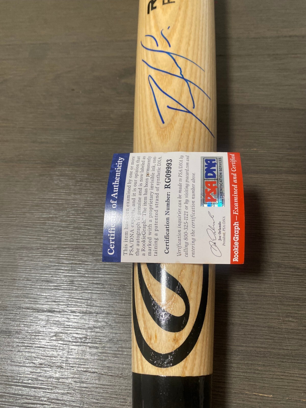 RENATO NUNEZ BALTIMORE ORIOLES SIGNED AUTOGRAPHED ENGRAVED RAWLINGS BAT PSA COA