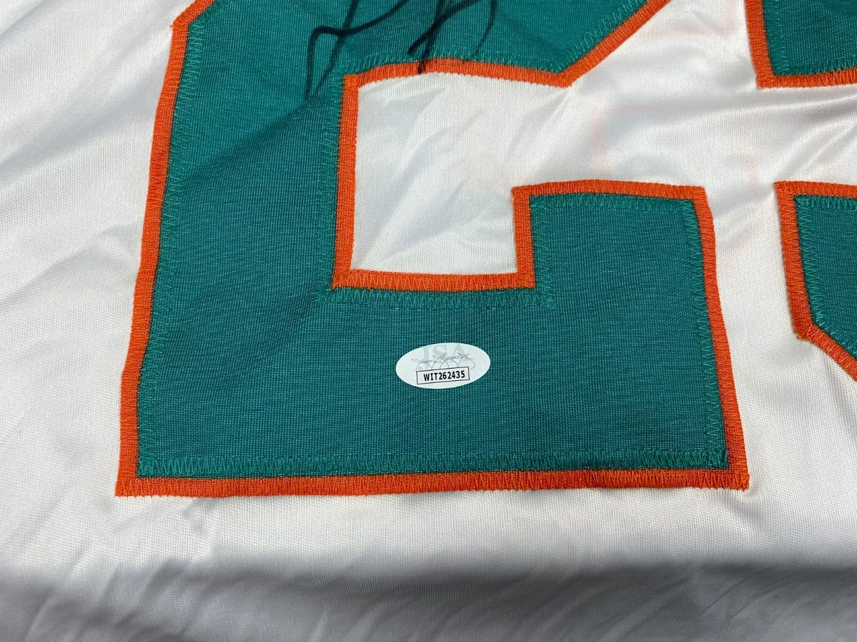 XAVIEN HOWARD #25 MIAMI DOLPHINS SIGNED AUTOGRAPHED CUSTOM WHITE JERSEY JSA