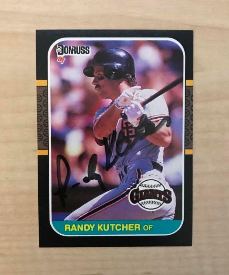 RANDY KUTCHER SAN FRANCISCO GIANTS SIGNED 1987 DONRUSS CARD #547 W/COA