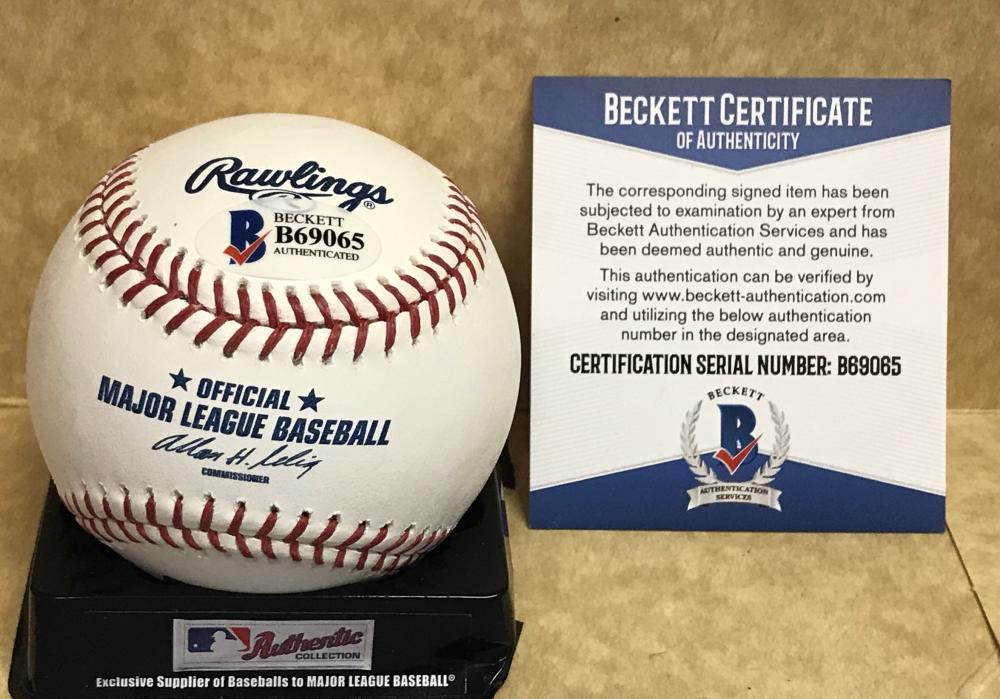 ROBINSON CANO SEATTLE MARINERS SIGNED M.L. BASEBALL  BECKETT AUTH. B69065