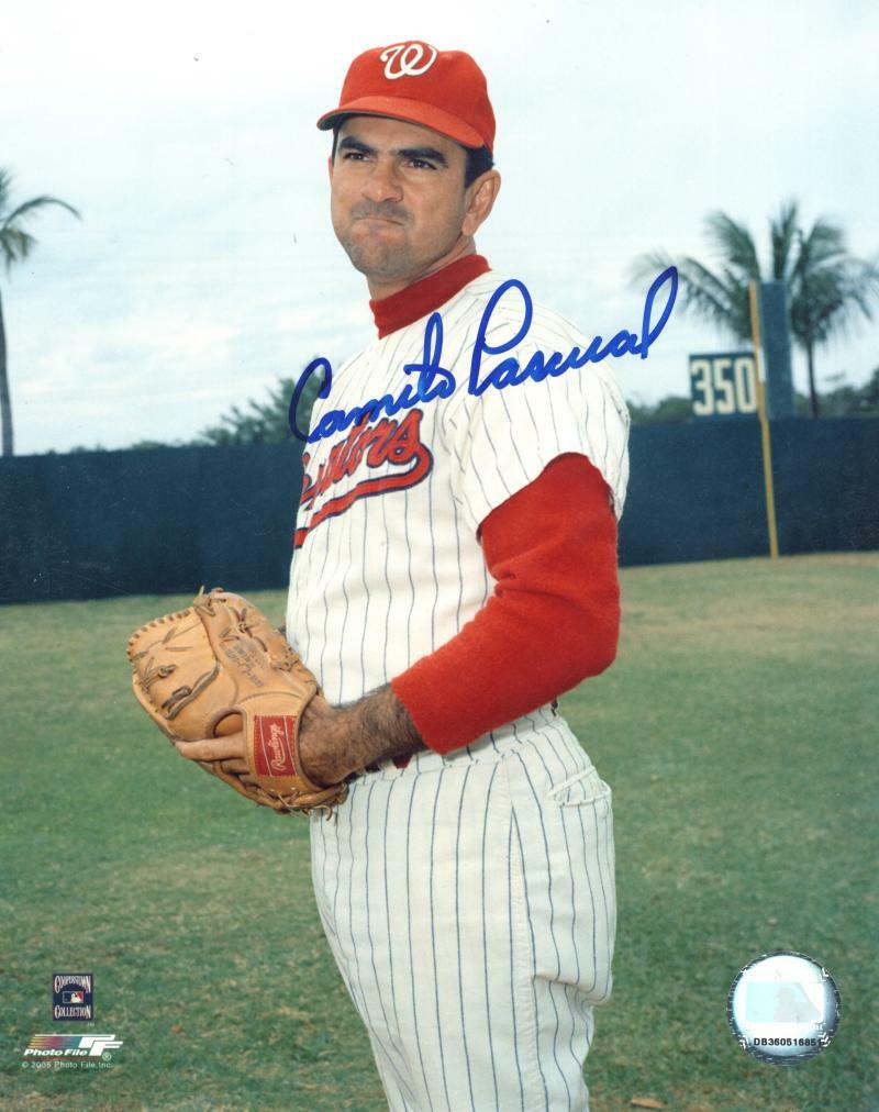 CAMILO PASCUAL WASHINGTON SENATORS SIGNED 8X10 PHOTO