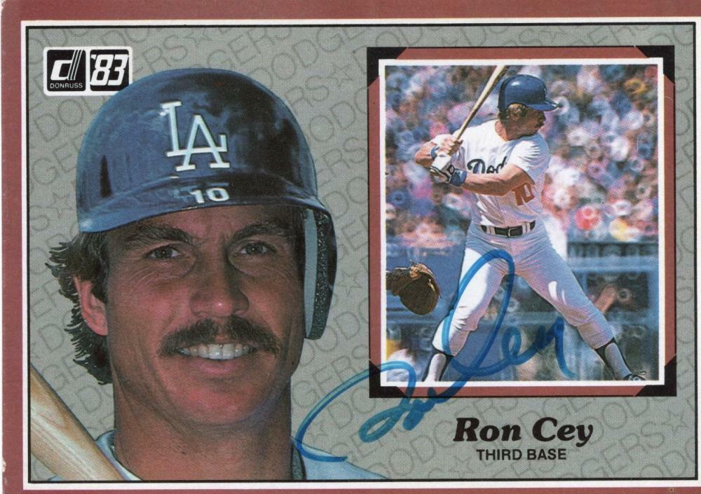 1983 DONRUSS BIG RON CEY DODGERS #21 SIGNED AUTOGRAPHED W/ COA