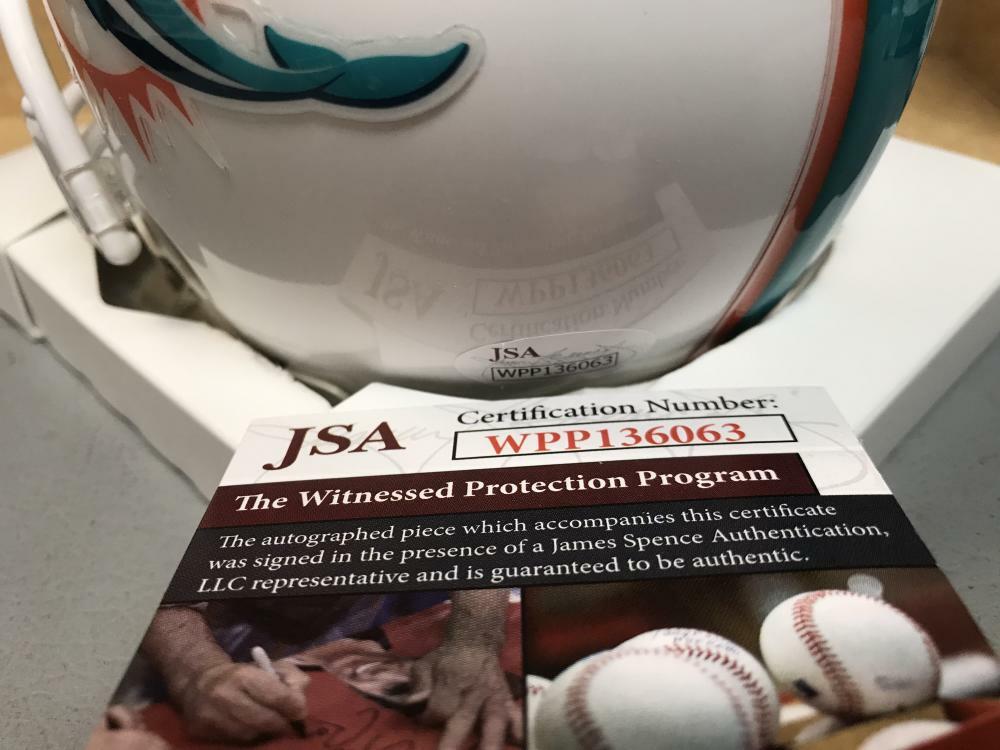 ALBERT WILSON MIAMI DOLPHINS SIGNED AUTOGRAPHED MINI HELMET JSA WPP136063
