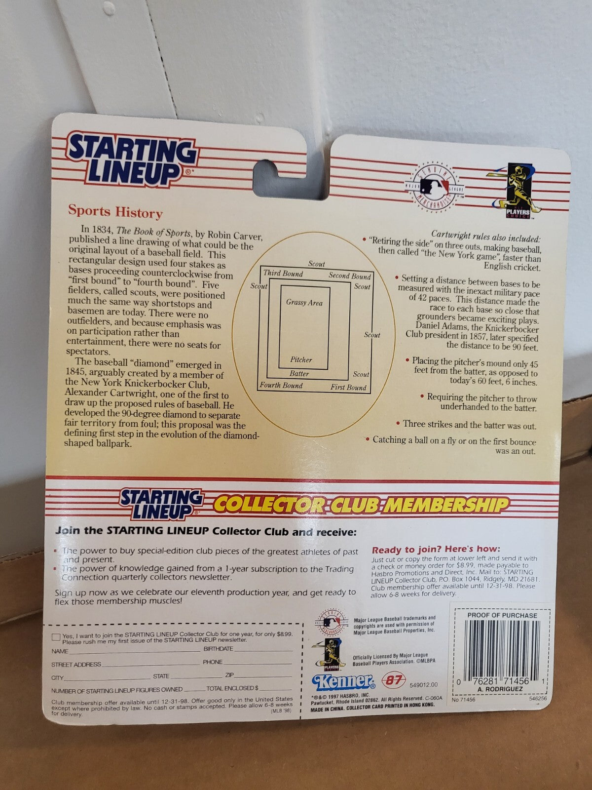 1998 STARTING LINEUP ALEX RODRIGUEZ MARINERS STARTING LINEUP FIGURE SEALED