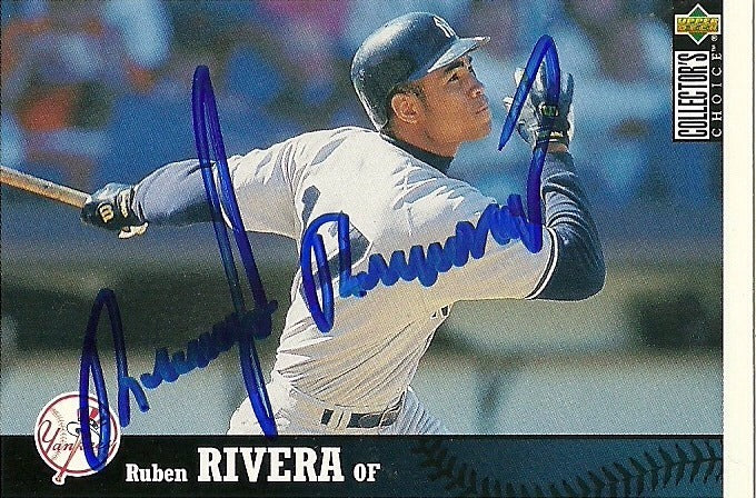 RUBEN RIVERA NEW YORK YANKEES SIGNED AUTOGRAPHED 1997 UPPER DECK CARD #178 W/COA