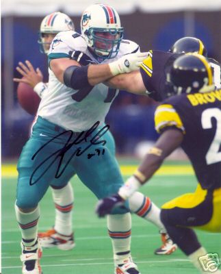 TODD WADE MIAMI DOLPHINS SIGNED 8X10 PHOTO W/COA