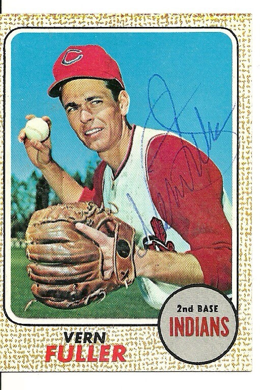 VERN FULLER CLEVELAND INDIANS 1968 TOPPS CARD #71 W/COA