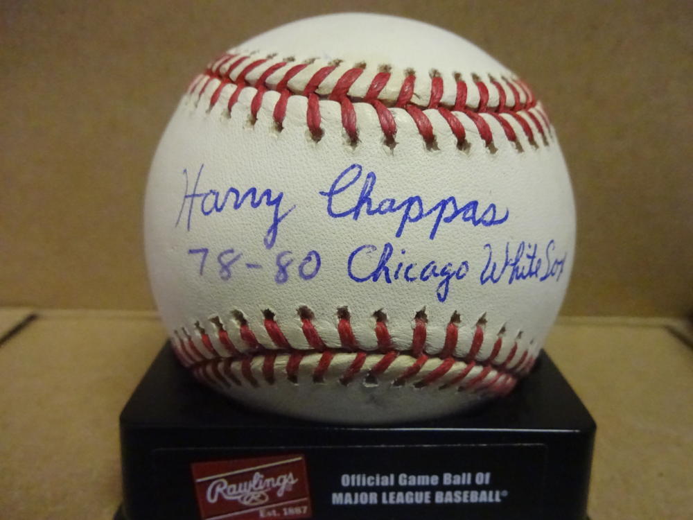 HARRY CHAPPAS 78-80 CHICAGO WHITE SOX SIGNED A.L. BASEBALL W/COA