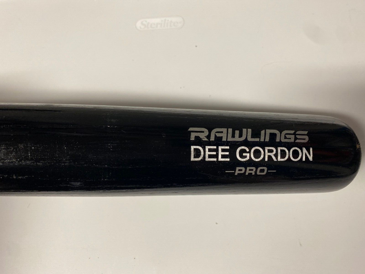 DEE GORDON DODGERS/MARLINS/REDS RAWLINGS PRO ENGRAVED NAME BLACK BAT