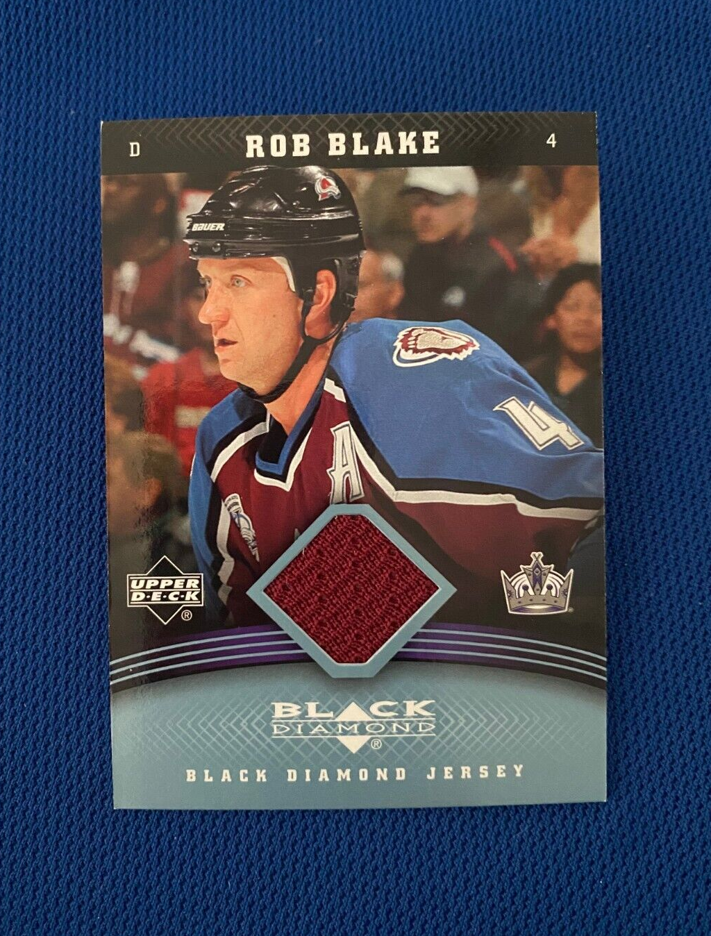 2006-07 UPPER DECK BLACK DIAMOND ROB BLAKE KINGS GAME USED JERSEY CARD #J-RO