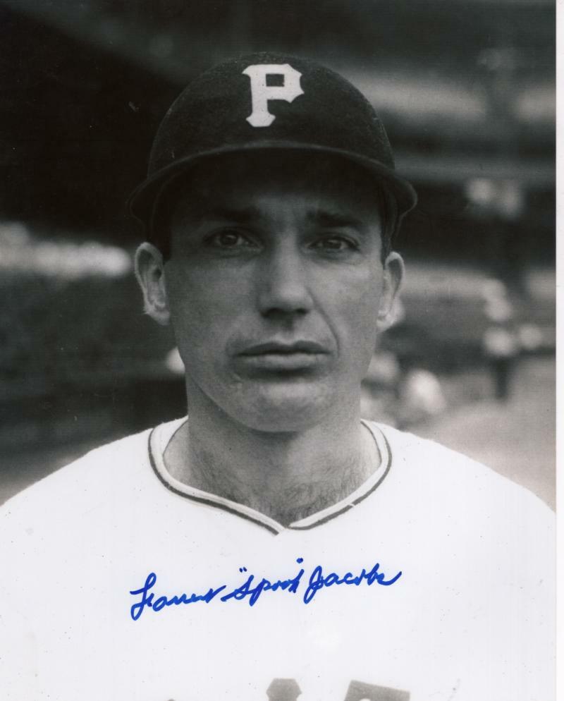 FORREST "SPOOK" JACOBS PITTSBURGH PIRATES SIGNED AUTOGRAPHED 8X10 PHOTO W/ COA