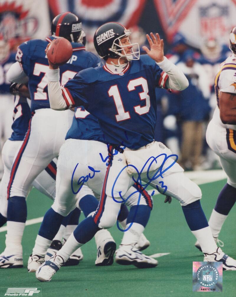 DANNY KANELL GIANTS SIGNED AUTOGRAPHED 8X10 PHOTO W/ COA