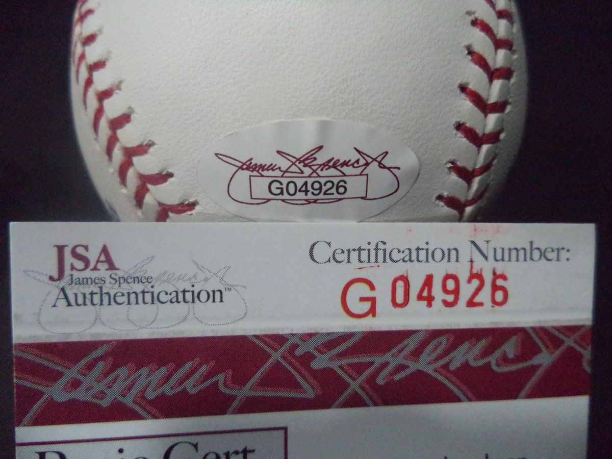 JUSTIN UPTON SAN DIEGO PADRES SIGNED AUTOGRAPHED ROMLB BASEBALL JSA COA #G04926