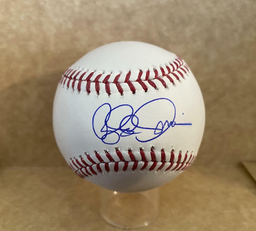 RHEAL COURMIER CARDINALS/RED SOX SIGNED AUTOGRAPHED M.L. BASEBALL W/ COA