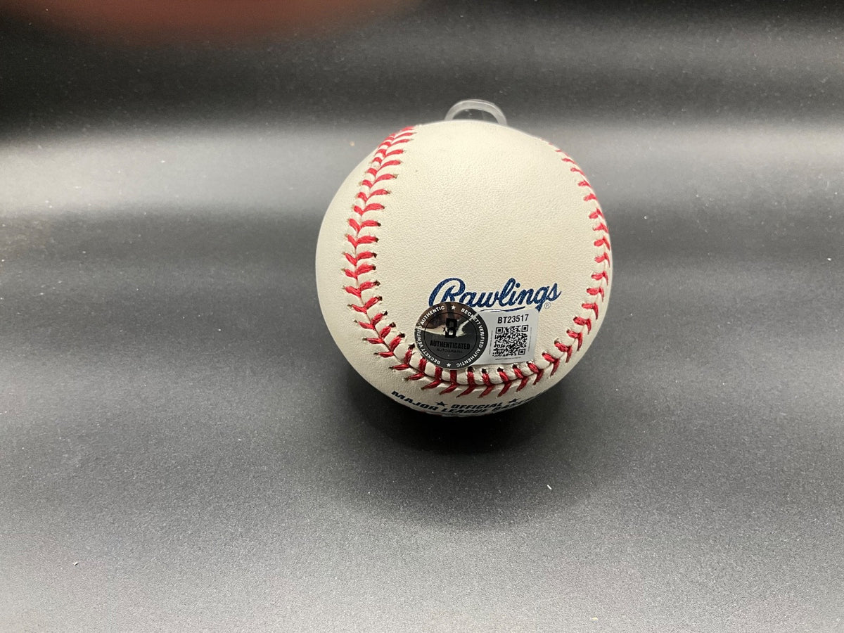 Miguel Mike De La Hoz Signed Baseball Milwaukee Braves Beckett Auto Holo Ball