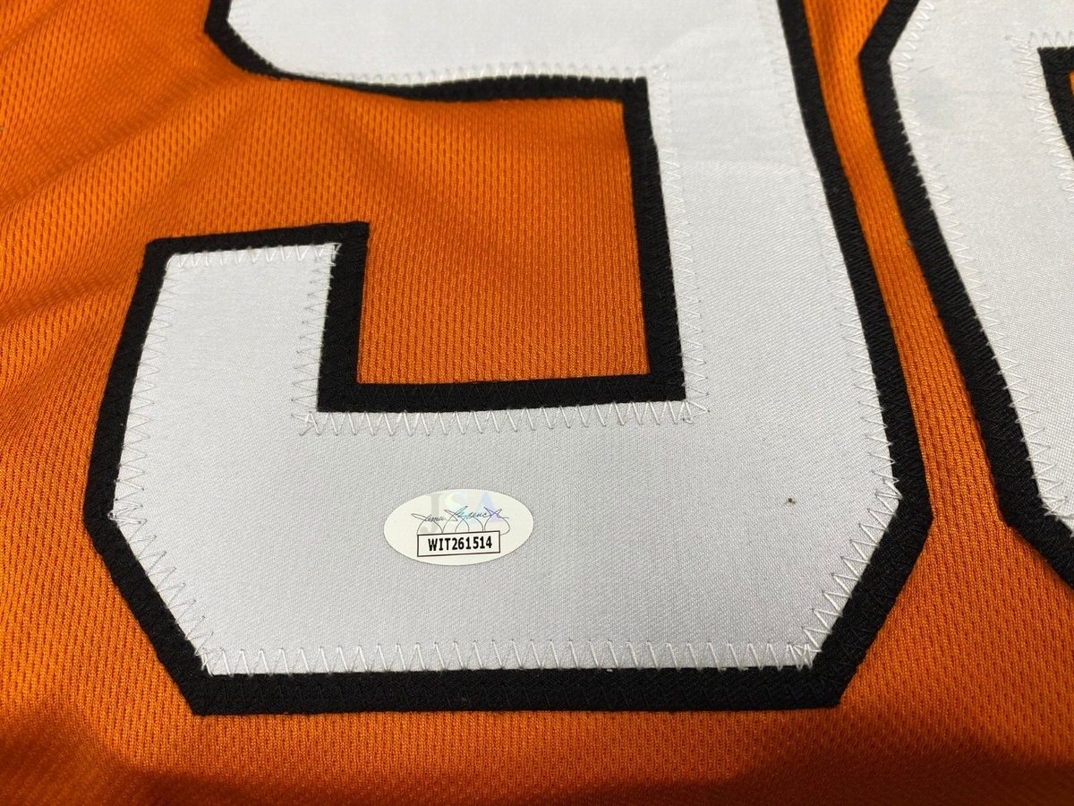 RAEKWON DAVIS #98 MIAMI DOLPHINS SIGNED AUTOGRAPH ORANGE CUSTOM JERSEY XL JSA *