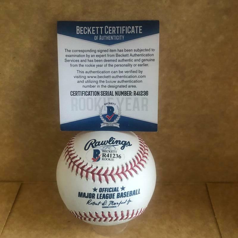 MONTE HARRISON MIAMI MARLINS ROOKIE YEAR SIGNED AUTO M.L. BASEBALL BAS R41236