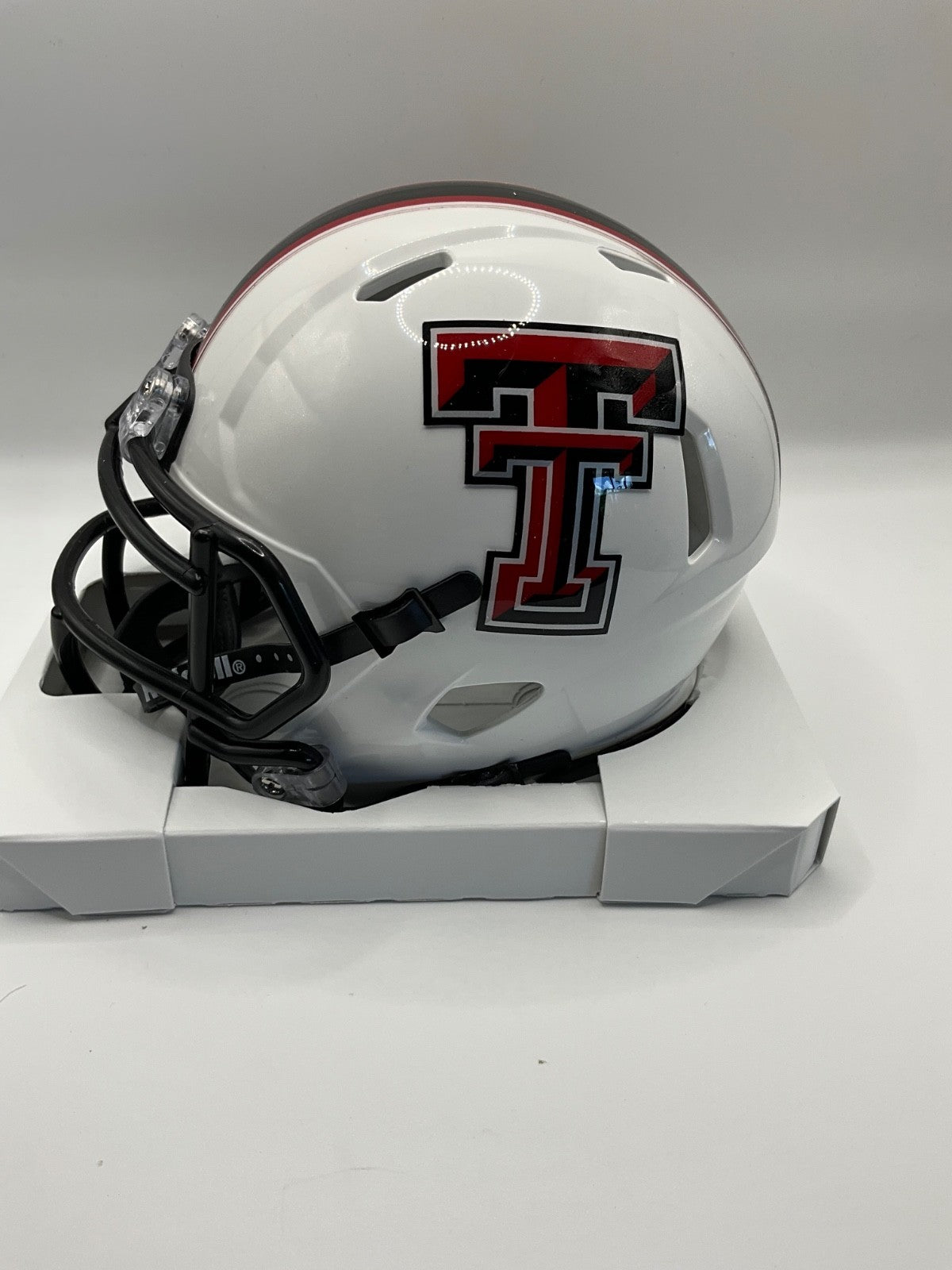 WES WELKER TEXAS TECH RED RAIDERS SIGNED SPEED MINI HELMET JSA